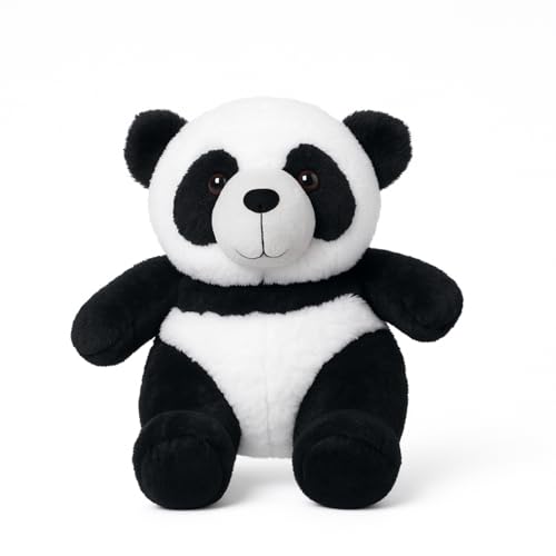 Image of Super Soft Panda Stuffed Animal Toy Cute Black White Plush Bear with Sweet Expression Ideal Gift for Boys Girls Toddlers Kids Perfect for Snuggling Travel & Plush Toy Collections(20 CM)