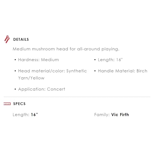Image of Vic Firth American Custom Keyboard -- Medium head - mushroom