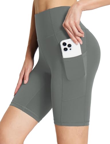 Image of baleaf Women's 8 inch / 5 inch / 3 inch Biker Shorts High Waist Yoga Workout Gym Running Volleyball Spandex Shorts with Pockets