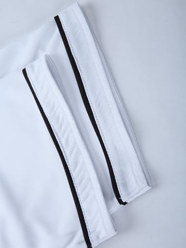 Camisa blanca básica de béisbol, manga corta, con botones, uniforme deportivo para hombres y mujeres adultos miniatura 2
