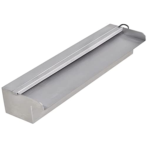 Vidaxl Fuente Rectangular Con Leds De Piscina Acero Inoxidable 45 Cm Estanque