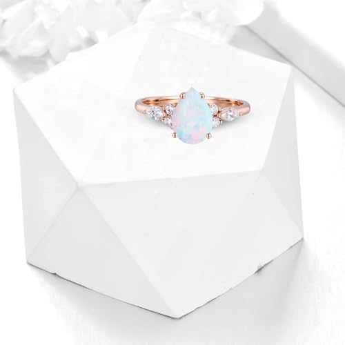 1-5 Carat Teardrop Gemstone and Moissanite Wedding Ring 10K 14K 18K Solid Gold Pear Cut Gemstone Engagement Ring Promise Ring for Women3