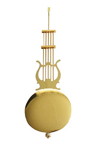 OKA CLOCK Uhren-Pendel Uhr Pendel Gesamtlänge 300 mm Blank poliert Gold Ø 88 mm ***6 (Gold) Cover