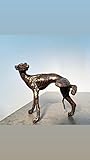 levrier bronze Bronze massif Muhmood Tahir Sculpture lévrier en bronze massif