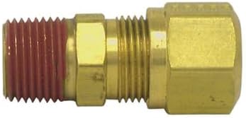 Tectran 1368-12D Air Brake Fitting Male Connector (Brass D.O.T. for Nylon Tubing, 3/4" Tube Size, 1/2" Pipe Thread, Pack of 5)