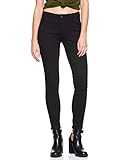 Skinny Wrangler Damen Skinny Jeanshose RINSEWASH W28KLX023, Gr. W28/L32, Schwarz (Black)