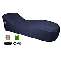 Lichtgewicht opblaasbare buitenbank, draagbare lounger, luchtbank, ideaal voor kamperen, wandelen en strandtrips (43.00cm*40.00cm*10.00cm