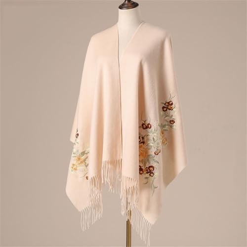 DFHBFG Embroidered Wool Shawl Woman Sends Mother Cashmere Air Conditioning Room Scarf Outside3