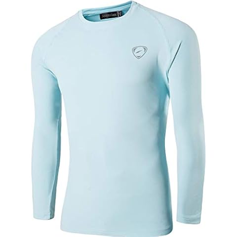 jeansian Big Boy's UPF 50+ UV Sun Protection Outdoor Sport Long Sleeve T-Shirt Tee LBS720 LightBlue S Cover