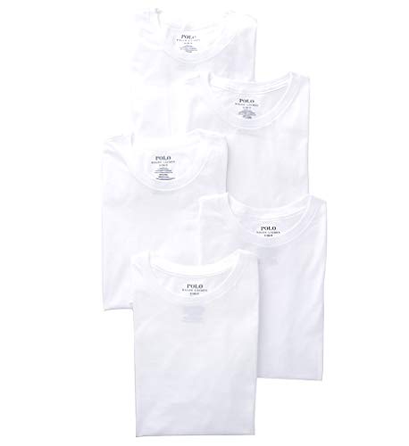 Polo Ralph Lauren Classic Fit w/Wicking Crews 5-Pack White LG