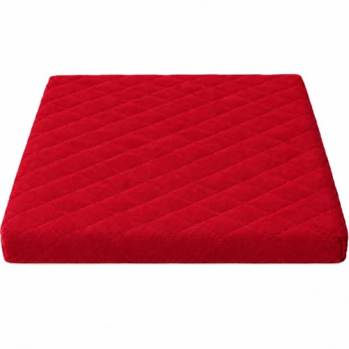 Brandsseller Waschmaschinenbezug & Trocknerbezug 60x60 cm - gepolsterter Schonbezug für Waschmaschine und Trockner – Schutzhülle mit Gummizug - Rot