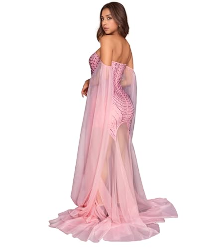 Image of Nagfar Women Rhinestone Sequin Birthday Party Sexy New Year Formal Dress