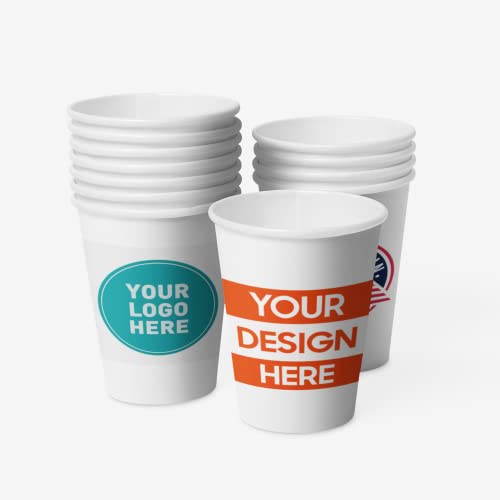 Cupslock Custom 12oz Paper Coffee Cups (50 Pack)