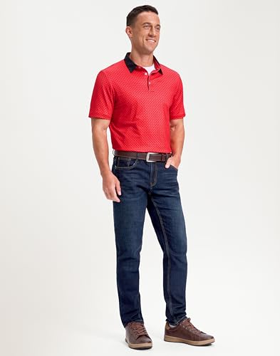 Image of Men's Golf Polo Shirts Dry Fit Performance Moisture Wicking Casual Print Golf Shirts for Men Breathable