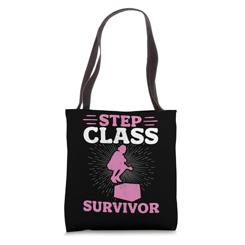 Step Class Survivor Funny Step Aerobics Tote Bag