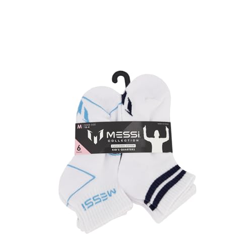 Image of Messi Boys' Lifestyle Ankle Socks, 6-pack, Soft & Stretchy, Comfortable