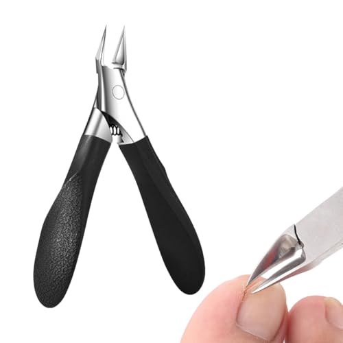 Cortauñas de Profesional, Cortauñas para Dedos de Los Pies para Dedos Gruesos o Resistentes, Cortauñas Afiladas para uñas Gruesa Encarnada, con Agarre Suave, Negro