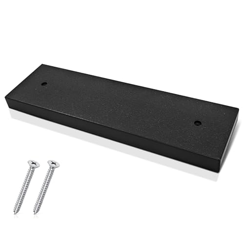 Transducer Mounting Board Boat Transom Mounting Plate for Fish Finders & Transducers 12 X 3.5 X 3/4 Transducer Mount Block Hardware Kit Universal Marine-Grade Black 1 Pack