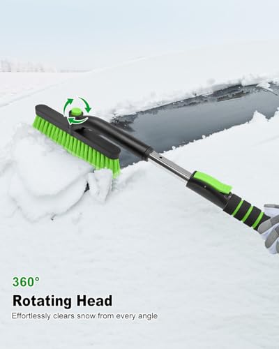 SEAAES Ice Scraper with Snow Brush for Car Windshield - image 5