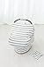 Baby Car Seat Canopy Cover, Breastfeeding Cover, High Chair, Shopping Cart Cover - Gray and White Stripes