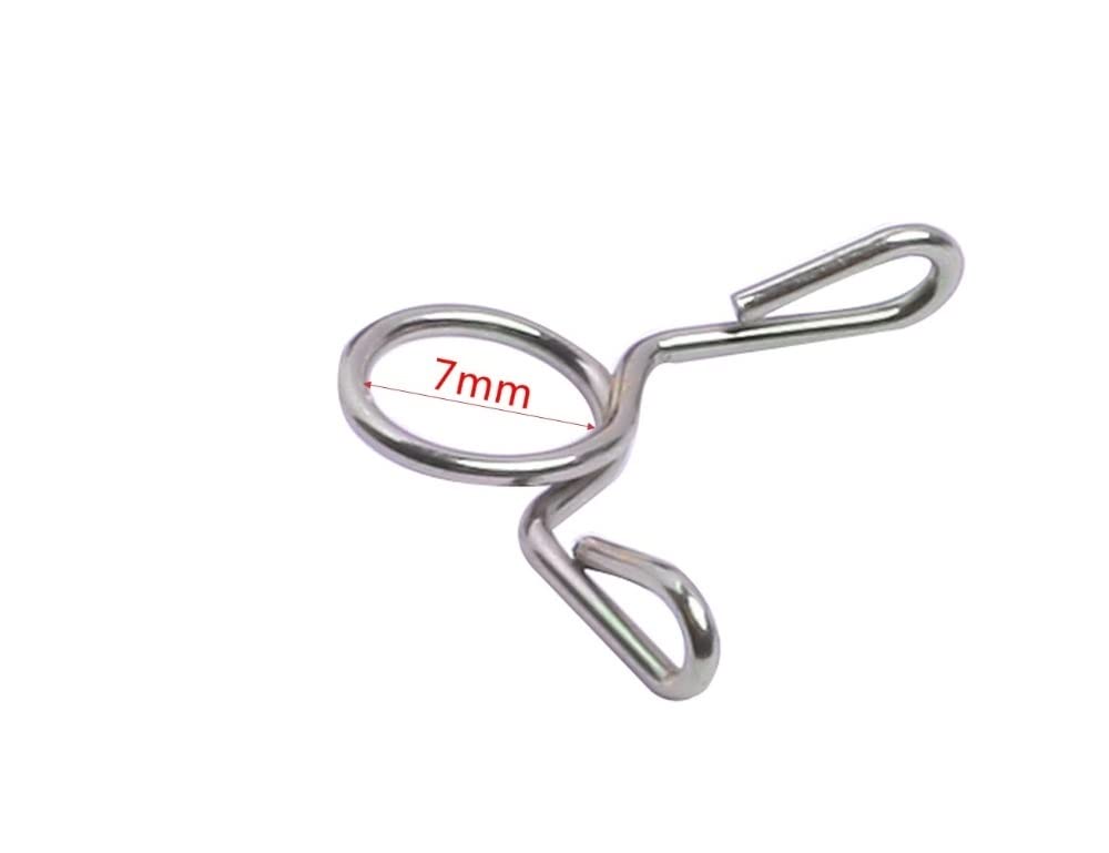 PATIKIL 50 Clip A Molla Per Tubi Flessibili – Diametro Interno 16 Mm, Per Tubi 16-18,3 Mm, In Acciaio 65Mn Zincato, Per Auto, Moto, Aria, Acqua, Carburante