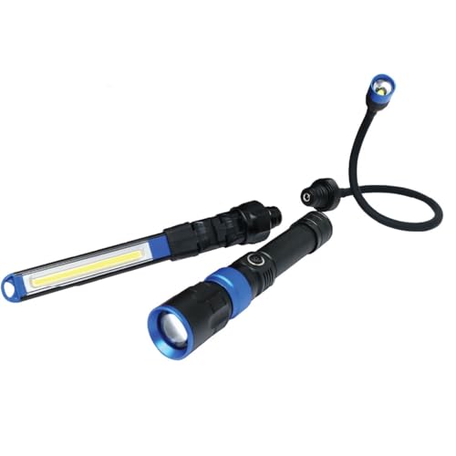 Lampe de travail magnétique 3 en 1 pour bricoler les mains libres sans piles