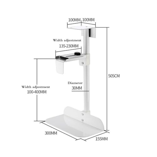 Soporte para CPU bajo escritorio, ajustable en altura y ancho, giro de 360°, compatible con la mayoría de torres PC (Negro) miniatura 2