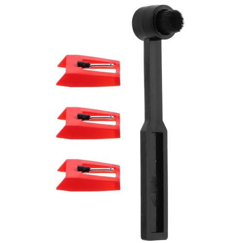 Aguja accesorio de audio de aluminio para tocadiscos con cepillo para discos de vinilo duradero