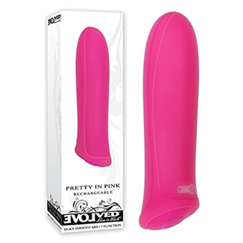 Evolved Novelties Pretty in Pink Compact Rechargeable Bullet Vibe 7 Vibration Modes Waterproof