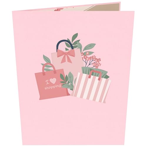 MOKIO® Carte Pop-Up 3D – Shopping – Carte de vœux – vue 3