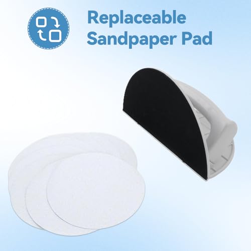 Eckschleifer, Selbstklebendes Halbrundes Winkelschleifpapierwerkzeug mit 10 Schleifpapier 180 Körnung, Winkelschleifwerkzeug, Handschleifer zum Polieren und Schleifen