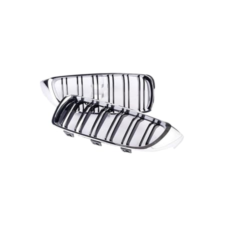 Grille de calandre avant double lamelles en chrome black pour BMW F32 F33 F36 look agressif