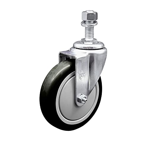 Polyurethane Swivel Threaded Stem Caster w/5