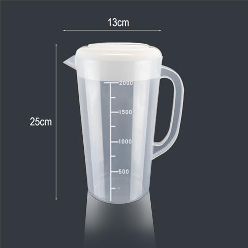 Carafe à eau transparente 2000ml avec poignée ergonomique grand pichet - 3