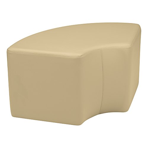 Image of Sprogs 18 inch H Structured Quarter Round Stool -Flexible Modular Collaborative Soft Seating for Office, Home, Lounge and School Classrooms with Durable Frame & Set of 2 inch Casters Add-on -Sand