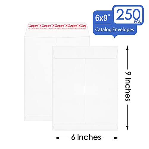 Xxcxpark Envelopes de catálogo de segurança, 250 peças, 15 x 23 cm, envelopes autoseláveis para impr
