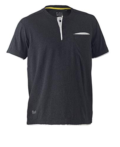 Camiseta Henley Flex & Move libertad de movimiento y tejido transpirable Bisley Workwear verde