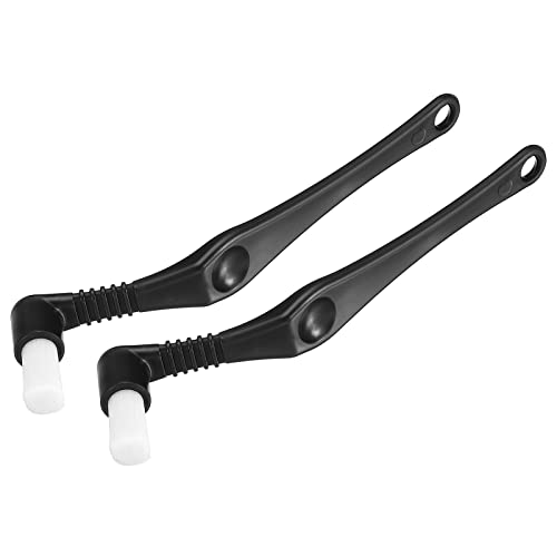 PATIKIL Coffee Espresso Brush 2 Pack Elbow Coffee Grinder Brush Cleaner Coffee Cleaning Tool White