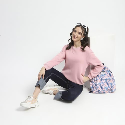 Image of Madame Solid Crew Neck Cotton Sweatshirt