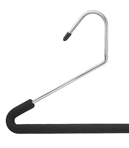 Whitmor Chrome & Foam Slack Hangers, S/3, Black, 0.46 X 14.375 X 6.5 Inch #TOP2