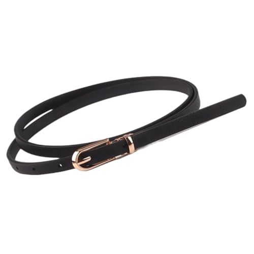 Belts for women, Waist Belt Women's Waist Belts Pu Leather Belts Alloy Pin Buckle Dress Belts Versatile Decorative Jeans Belt(Black)