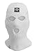 Manufaktur13 M13 Balaclava - 3-Loch Sturmmaske, Sturmhaube, Skimaske in versch. Farben, Multifunktionsmaske, elastisch/dehnbar, gestrickt, geeignet für Motorrad, Fahrrad (WHITE)