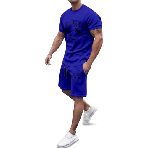 Ensemble de sport d'été homme au design imprimé arbre coupe décontractée