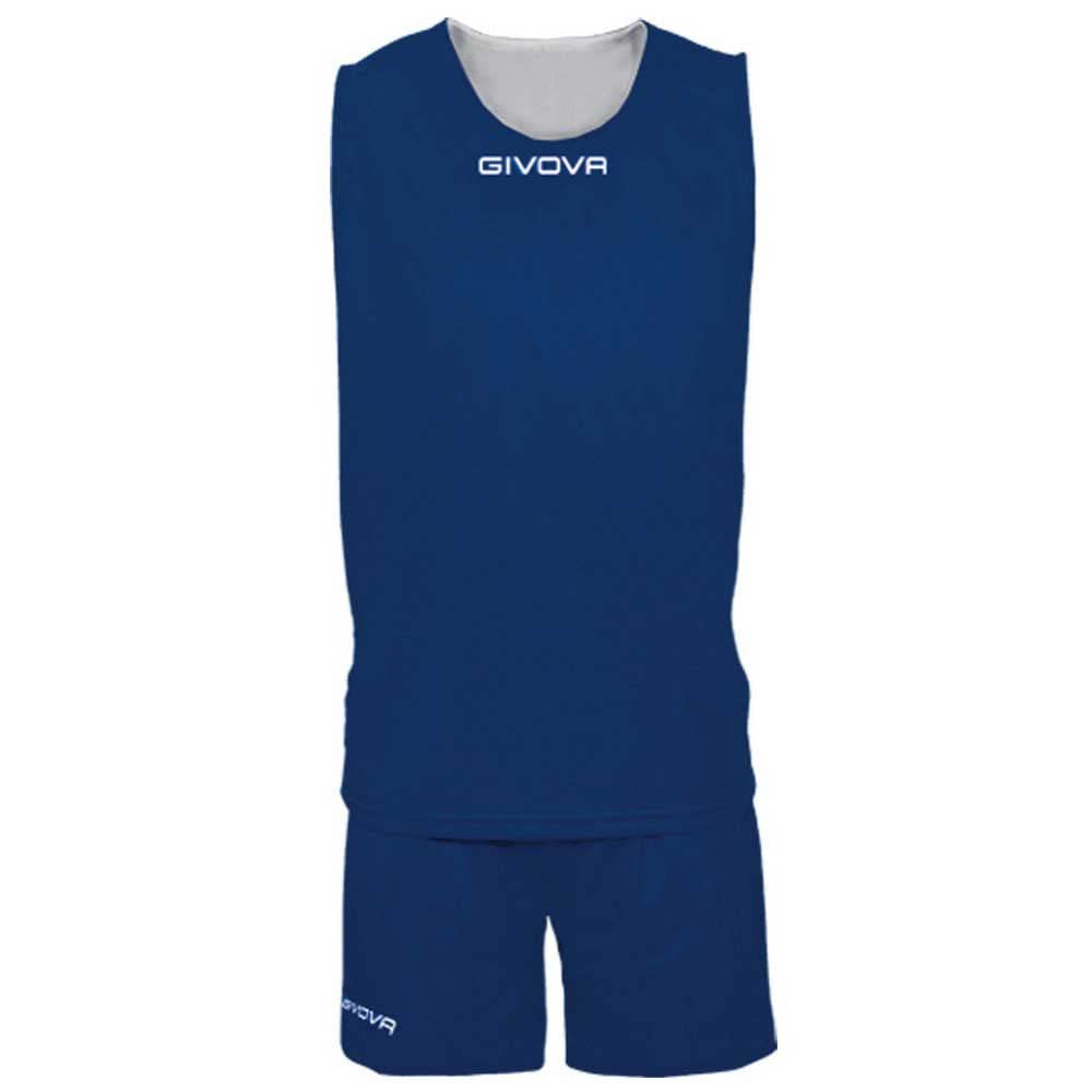 Givova, kit double, blau/weib, 2XS