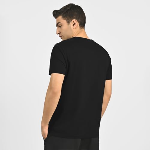 Image of Skechers Men Dual Print Varsity Graphic Black T-Shirts