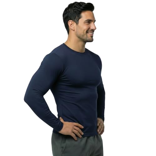 Image of WMX Full Sleeve Plain Athletic Fit Multi Sports Compression T-Shirt, Top Inner Wear