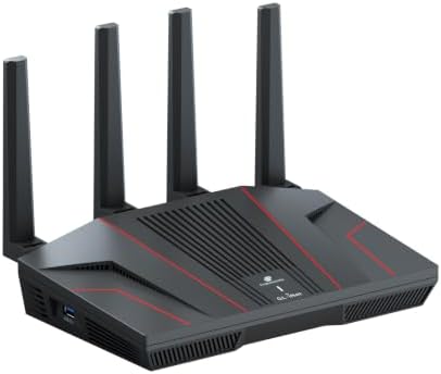 GL.iNet Fortify (GL-MT6000) AX6000 Wi-Fi-6-Router, ExpressVPN integriert | 2,5G WAN/LAN, 2,0 GHz Quad-Core, 1 GB DDR4, starkes Streaming, flüssiges Gaming, sichere Fernarbeit, Priv