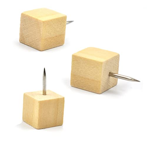 STOBOK 100 Piezas chinchetas Tachuelas de tapicería Bordes del tablón de anuncios Empuje Claro Bricolaje Tachuelas de Mapa pasadores Pasador de Pulgar alfileres Decorativos De Madera