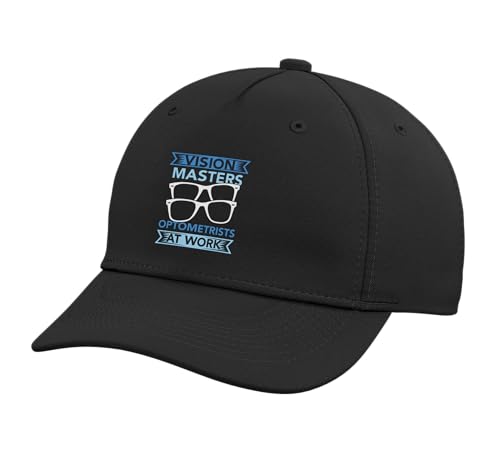 Optician Accessories Optometrist Optometry Glasses Opticians Adjustable Printed Baseball Hat, Black