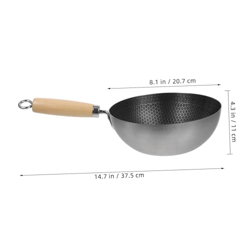 Wok de Acero Inoxidable SHOWERORO Pan de Cocina Honeycomb miniatura 5
